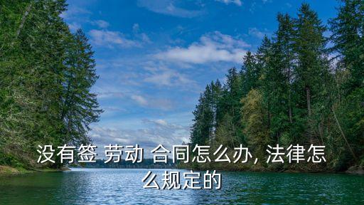 未簽勞動合同法律依據(jù),不簽勞動合同支付雙倍工資的法律依據(jù)