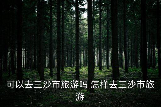 三沙市可以隨便去嗎，我想去海南三沙市玩現(xiàn)在能自己過去嗎怎么過從哪里去呢謝謝