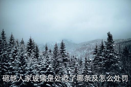 砸玻璃，砸他人家玻璃是處范了哪條及怎么處罰
