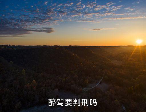 醉駕要判刑嗎