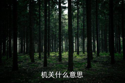 意思機(jī)關(guān)，機(jī)關(guān)詞典義