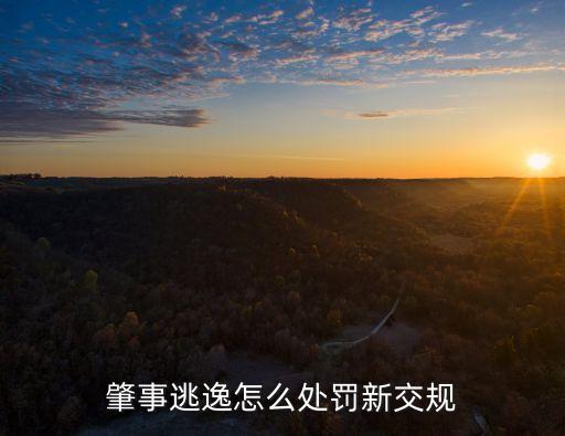 肇事逃逸怎么處罰新交規(guī)，交通肇事逃逸的有什么處罰