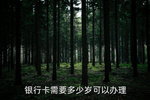 辦銀行卡需要多大年齡,農(nóng)業(yè)銀行辦銀行卡需要多大年齡