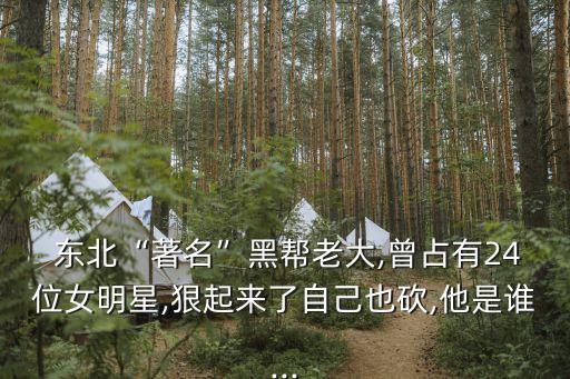  東北“著名”黑幫老大,曾占有24位女明星,狠起來了自己也砍,他是誰...
