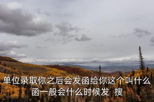 發(fā)函是什么意思，單位錄取你之后會發(fā)函給你這個叫什么函一般會什么時候發(fā)  搜