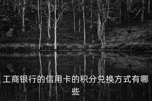 工商銀行的信用卡的積分兌換方式有哪些