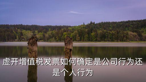 虛開增值稅發(fā)票如何確定是公司行為還是個人行為