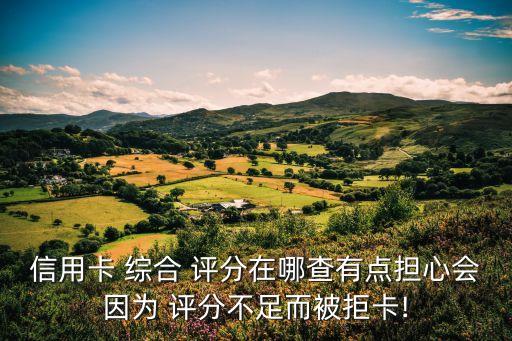 信用卡 綜合 評(píng)分在哪查有點(diǎn)擔(dān)心會(huì)因?yàn)?評(píng)分不足而被拒卡!