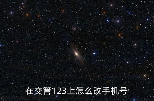 在交管123上怎么改手機(jī)號