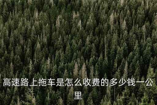 高速路上拖車是怎么收費(fèi)的多少錢一公里