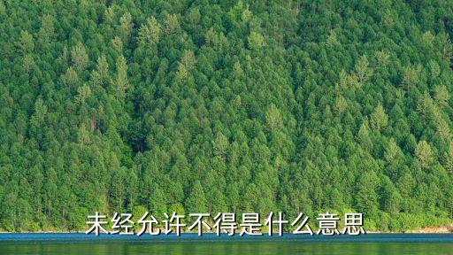 未經(jīng)允許不得是什么意思