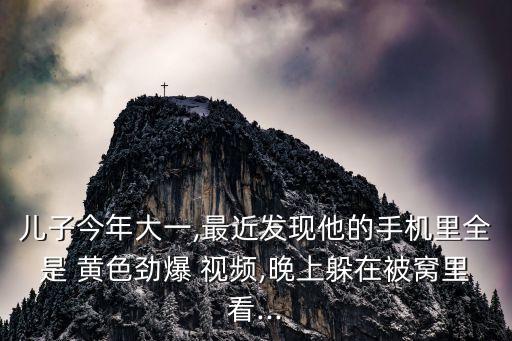 兒子今年大一,最近發(fā)現(xiàn)他的手機(jī)里全是 黃色勁爆 視頻,晚上躲在被窩里看...