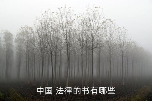 中國 法律的書有哪些