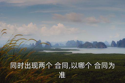 簽2份合同 都有效嗎,購買安置房合同怎么簽有效