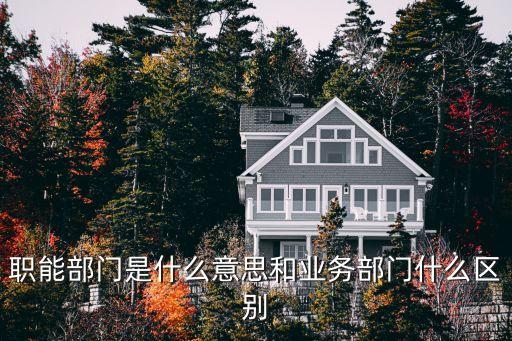 職能部門是什么意思和業(yè)務(wù)部門什么區(qū)別