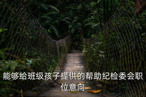 能夠給班級孩子提供的幫助紀(jì)檢委會職位意向