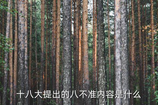 八不準(zhǔn)，黨中央對(duì)全國(guó)提出哪八不準(zhǔn)
