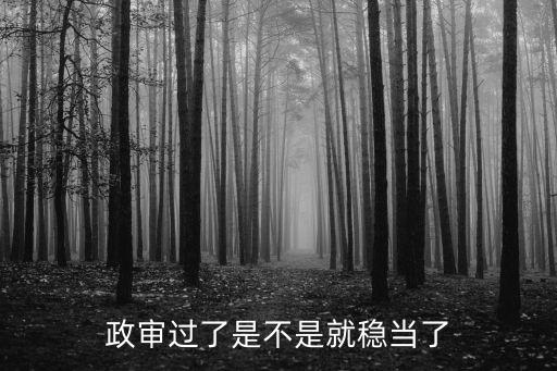 政審過了是不是就穩(wěn)當了
