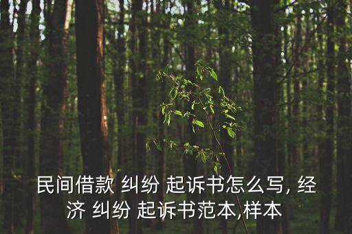 個人經(jīng)濟(jì)糾紛起訴書免費(fèi)模板,起訴書怎么寫 經(jīng)濟(jì)糾紛 欠錢不還模板范文