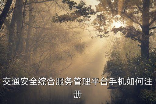 交通安全綜合服務管理平臺手機如何注冊