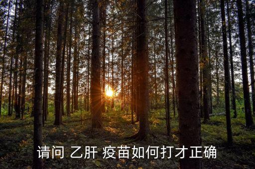 請(qǐng)問 乙肝 疫苗如何打才正確