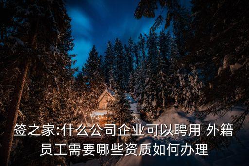 外籍人員