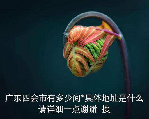 廣東四會(huì)市有多少間*具體地址是什么請(qǐng)?jiān)敿?xì)一點(diǎn)謝謝  搜