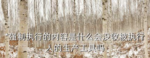 強(qiáng)制執(zhí)行什么意思，*強(qiáng)制執(zhí)行的內(nèi)容是什么會沒收被執(zhí)行人的生產(chǎn)工具嗎