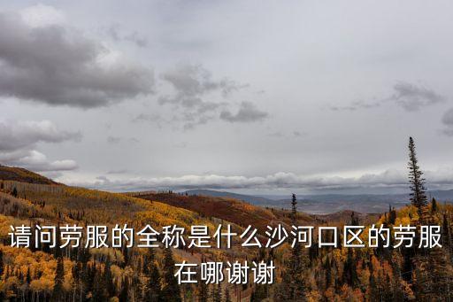 請(qǐng)問(wèn)勞服的全稱(chēng)是什么沙河口區(qū)的勞服在哪謝謝