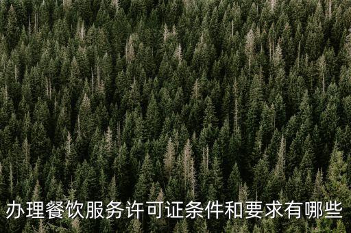 辦理餐飲服務(wù)許可證條件和要求有哪些