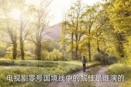 黎佳，電視劇零號(hào)國(guó)境線中的黎佳是誰(shuí)演的