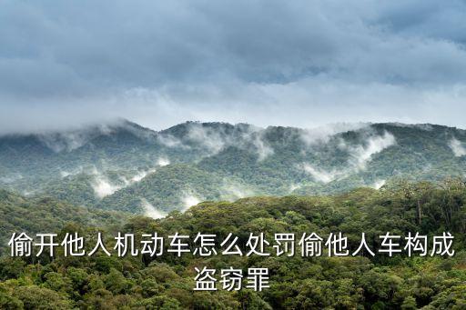 偷開(kāi)他人機(jī)動(dòng)車(chē)，為搶劫偷開(kāi)他人車(chē)輛致使車(chē)輛丟失的如何定性