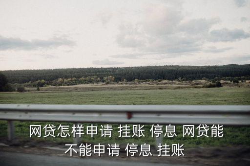 怎么辦理網(wǎng)貸停息掛賬,網(wǎng)貸可以協(xié)商延期還款嗎