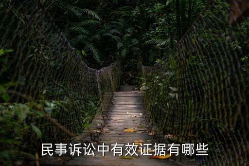合法證據(jù)，民事訴訟中有效證據(jù)有哪些
