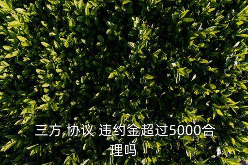 三方協(xié)議違約金的法律規(guī)定上限