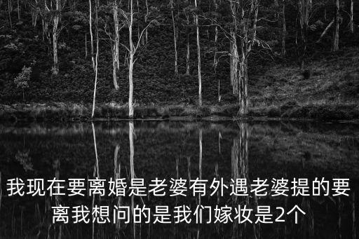 我現(xiàn)在要離婚是老婆有外遇老婆提的要離我想問(wèn)的是我們嫁妝是2個(gè)