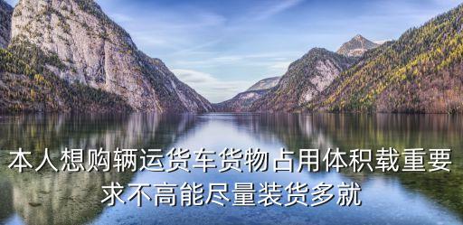 本人想購(gòu)輛運(yùn)貨車(chē)貨物占用體積載重要求不高能盡量裝貨多就
