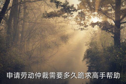 申請勞動仲裁需要多久跪求高手幫助