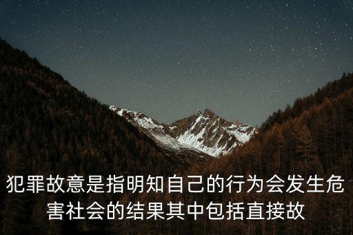 犯罪故意，犯罪故意的定義