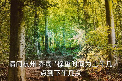 請(qǐng)問(wèn)杭州 喬司 *探望時(shí)間為上午幾點(diǎn)到下午幾點(diǎn)