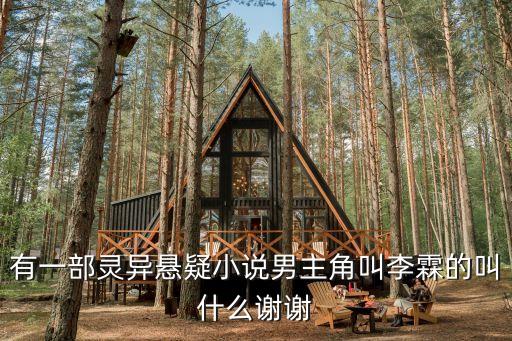有一部靈異懸疑小說(shuō)男主角叫李霖的叫什么謝謝