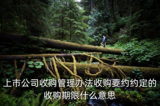 上市公司收購管理辦法收購要約約定的收購期限什么意思