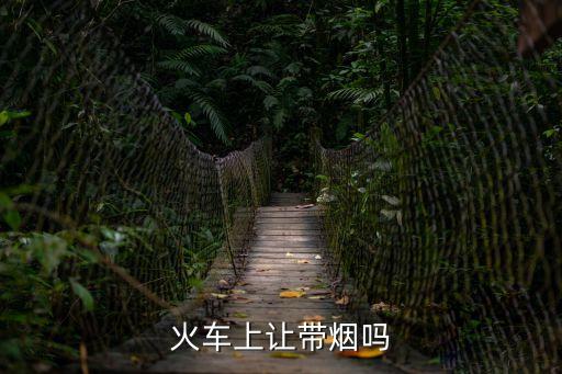 火車可以帶煙嗎，火車上能帶煙嗎