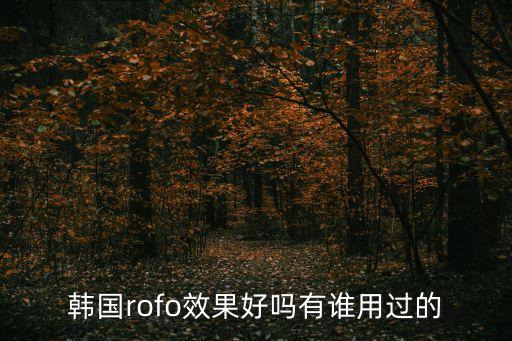 rofo，韓國rofo效果好嗎有誰用過的
