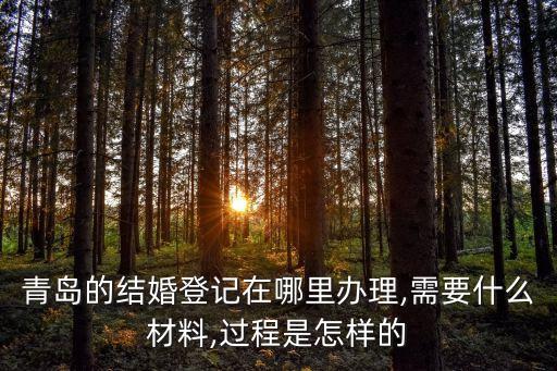 青島的結(jié)婚登記在哪里辦理,需要什么材料,過程是怎樣的