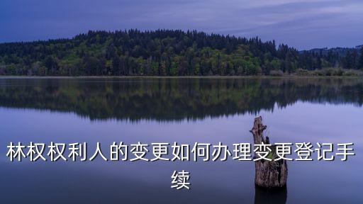 林權(quán)權(quán)利人的變更如何辦理變更登記手續(xù)