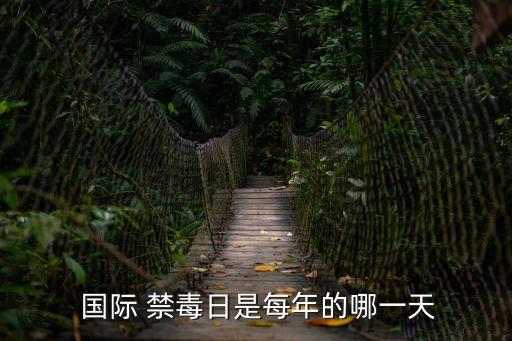  國際 禁毒日是每年的哪一天
