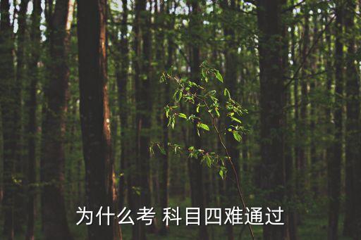 為什么考 科目四難通過(guò)