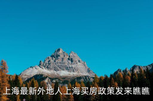 上海房產(chǎn)新政，上海的房地產(chǎn)政策有什么 變動(dòng)
