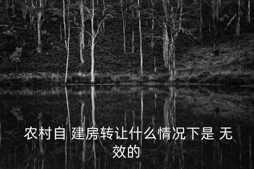 農(nóng)村建房合同無效